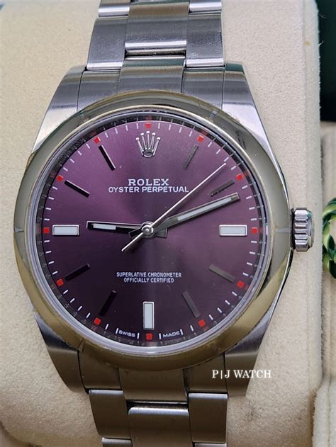 rolex op 39 rhodium|rolex red grape 39mm.